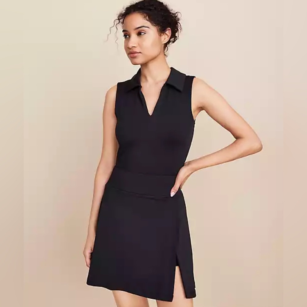 Lou & Grey Black Midi Skort NWT see companion top
